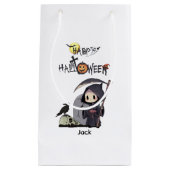 Spooky Grim Reaper Graveyard Crow Gothic Halloween Klein Cadeauzakje (Voorkant)