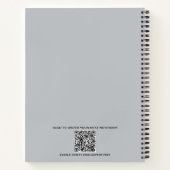 Spooky Grim Reaper Graveyard Crow Gothic Halloween Notitieboek (Achterkant)