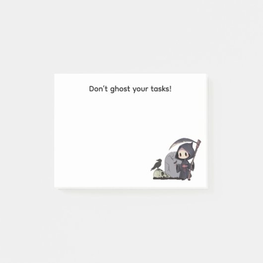 Spooky Grim Reaper Graveyard Crow Gothic Halloween Post-it® Notes (Voorkant)