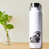 Spooky Grim Reaper Graveyard Crow Gothic Halloween Waterfles