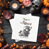 Spooky Grim Reaper Graveyard Gothic Kinder Hallowe Servet