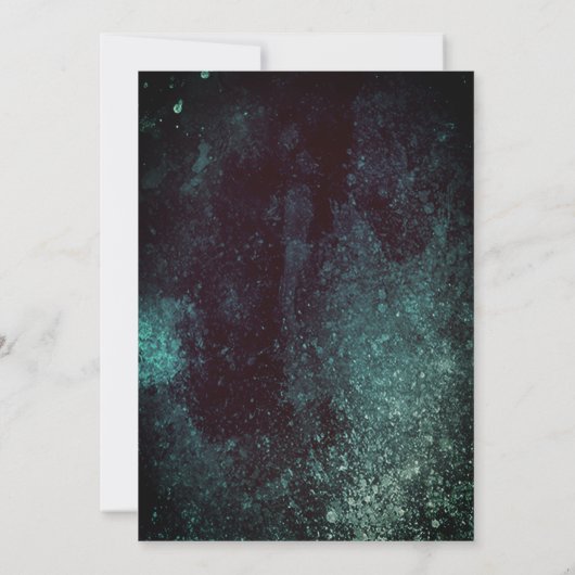 Spooky Grim Reaper Graveyard Halloween Party Kaart (Achterkant)