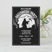 Spooky Grim Reaper Halloween Party Kaart (Staand voorkant)