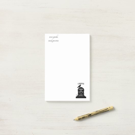 Spooky Grocery List Post-it® Notes (Op bureau)