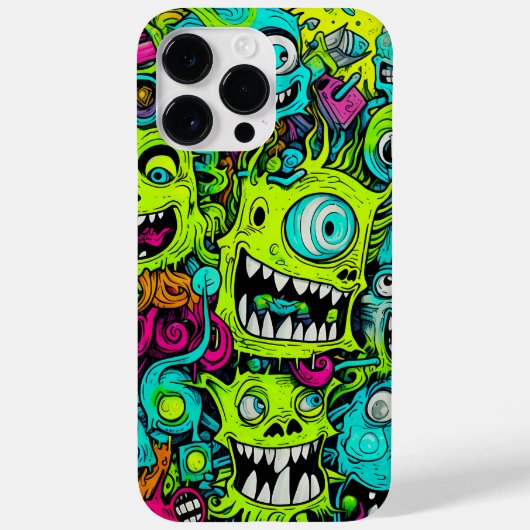 Spooky groen monster patroon Case-Mate iPhone case (Achterkant)