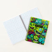 Spooky groen monster patroon notitieboek (Binnen)