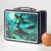 Spooky groene aura Halloween heks (In situ)