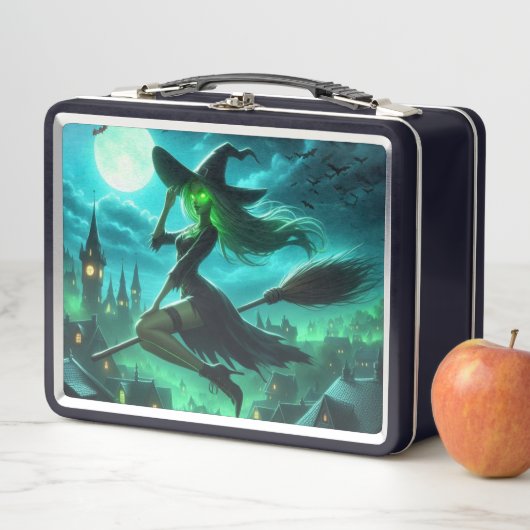 Spooky groene aura Halloween heks (In situ)