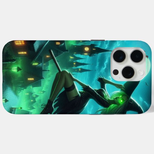 Spooky groene aura Halloween heks Case-Mate iPhone Case (Achterkant (horizontaal))