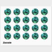 Spooky groene aura Halloween heks Ronde Sticker (Vel)