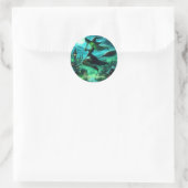 Spooky groene aura Halloween heks Ronde Sticker (Tas)