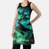 Spooky groene aura Halloween heks Schort (Insitu)