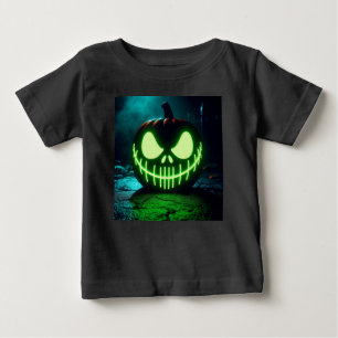 Spooky groene gloeiende Halloween pompoen