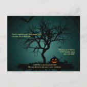 Spooky Groene Grunge Halloween Feestuitnodiging Briefkaart (Voorkant)