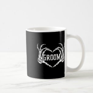 Spooky Groom Skeleton Hands Halloween Verloving W Koffiemok