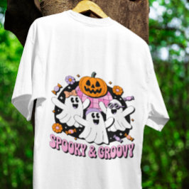 Spooky Groovy Disco Retro Ghosts T-shirt