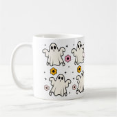 Spooky Groovy Geesten & Bloemen Halloween Koffiemok (Links)