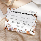 Spooky Groovy Halloween Ghost Adoption Certificaat