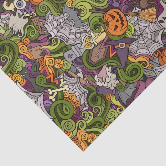 Spooky Halloween 10lb-papier, wit Tissuepapier (Detail)