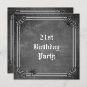 Spooky Halloween 21st Birthday Kaart (Voorkant / Achterkant)