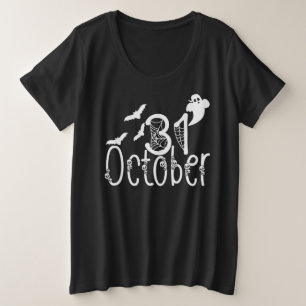 Spooky Halloween 31 oktober Grote Maat T-shirt