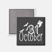 Spooky Halloween 31 oktober Magneet (Voorkant / Achterkant)
