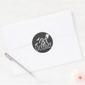 Spooky Halloween 31 oktober Ronde Sticker (Envelop)