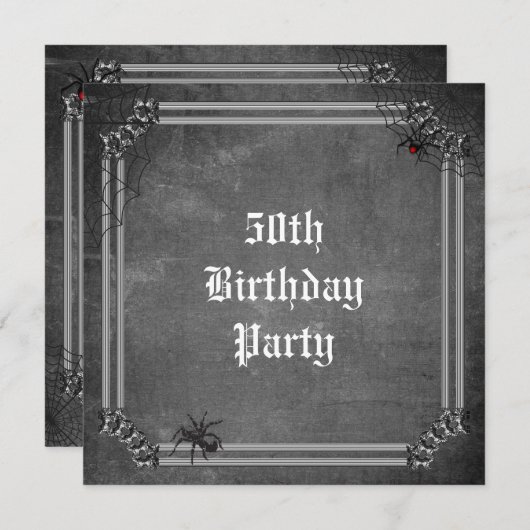 Spooky Halloween 50th Birthday Kaart (Voorkant / Achterkant)