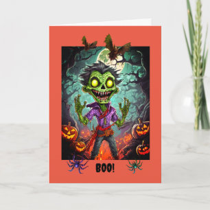 Spooky Halloween, 5 "x 7" Gevouwen Wenskaart Kaart