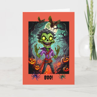 Spooky Halloween, 5 "x 7" Gevouwen Wenskaart Kaart