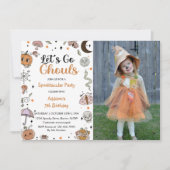 Spooky Halloween 5e verjaardag Party Foto Kaart (Voorkant)