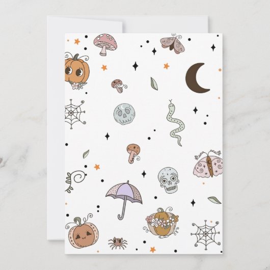 Spooky Halloween 5e verjaardag Party uitnodiging (Achterkant)