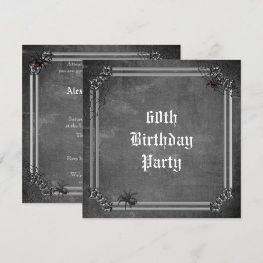 Spooky Halloween 60e verjaardag Kaart (Voorkant / Achterkant)