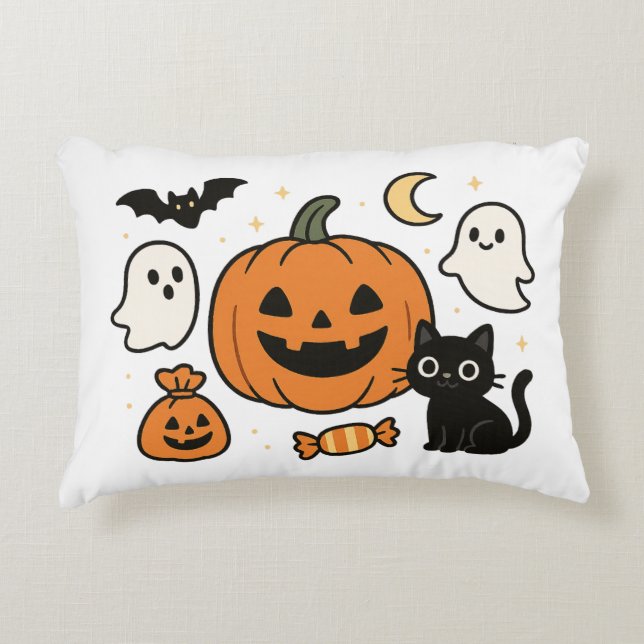Spooky Halloween Accent Pillow Accent Kussen (Voorkant)