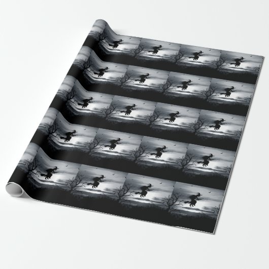Spooky Halloween achtergrond ontwerp Cadeaupapier (Uitgerold)