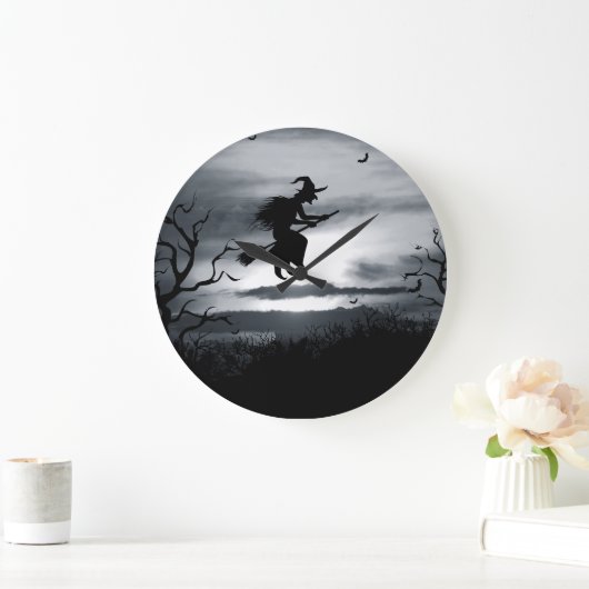 Spooky Halloween achtergrond ontwerp Grote Klok (Huis)