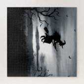 Spooky Halloween achtergrond ontwerp Legpuzzel (Horizontaal)