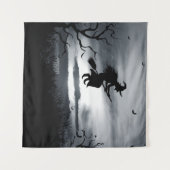 Spooky Halloween achtergrond ontwerp Wandkleed (Voorkant (horizontaal))