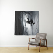 Spooky Halloween achtergrond ontwerp Wandkleed (In Situ (horizontaal))