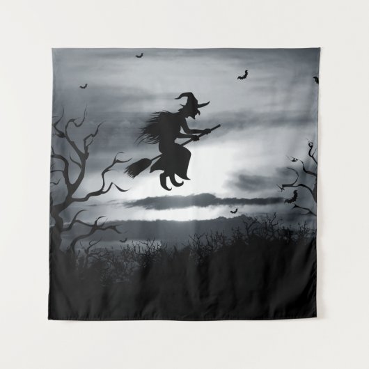 Spooky Halloween achtergrond ontwerp Wandkleed (Voorkant)