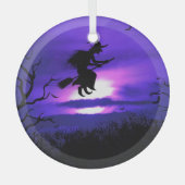 Spooky Halloween achtergrondontwerp. Glas Ornament (Voorkant)