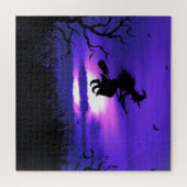 Spooky Halloween achtergrondontwerp. Legpuzzel (Horizontaal)