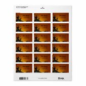 Spooky Halloween Adresetiketten Etiket (Full Sheet)
