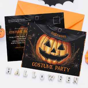 Spooky Halloween Adult Costume Corporate Party Uitnodiging Briefkaart