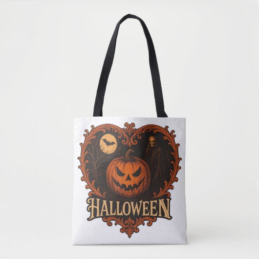 Spooky Halloween All-Over Print Shoulder Tote Bag  (Voorkant)