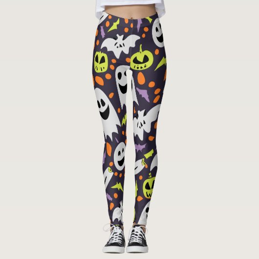 Spooky Halloween Alles Schattige Leggings (Voorkant)