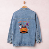 Spooky Halloween B-day Pumpkin Cake & Ghosts Denim Jacket (Hangar)