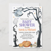 Spooky Halloween Baby shower Invitation Kaart (Voorkant)
