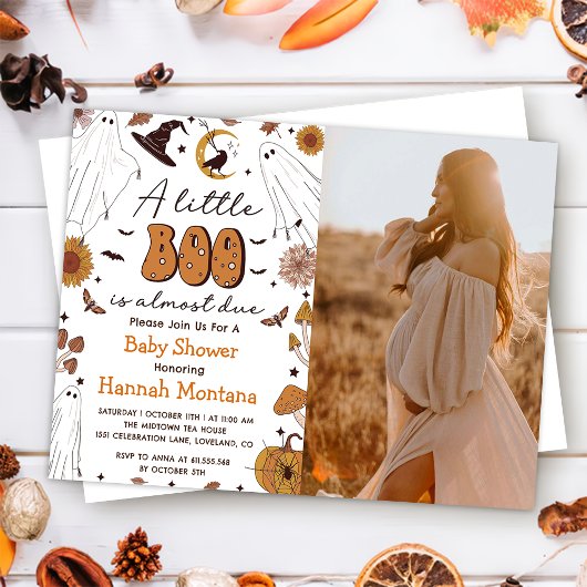 Spooky Halloween Baby shower Party Foto Kaart