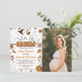 Spooky Halloween Baby shower Party Foto Kaart (Staand voorkant)